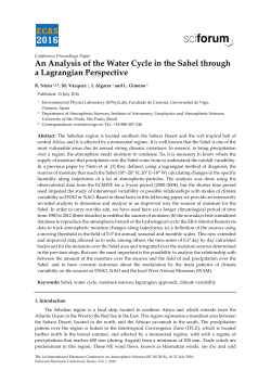 An Analysis of the Water Cycle in the Sahel through a Lagrangian