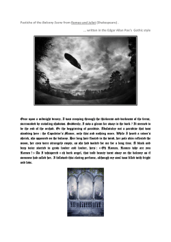 Pastiche of the Balcony Scene from Romeo and Juliet