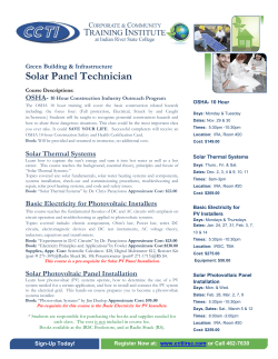 Solar Panel Technician