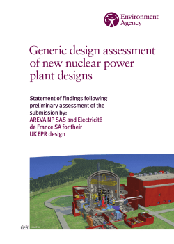 Environment Agency statement of findings following its preliminary
