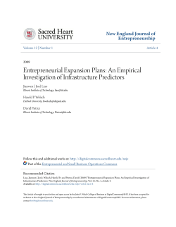 Entrepreneurial Expansion Plans