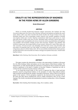 orality as the representation of madness in the poem howl by