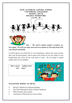 2017-18 HOLIDAY HOMEWORK CLASS &ndash; III Hey ! The much awaited