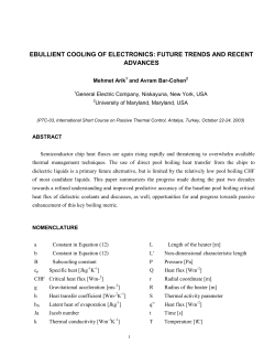 ebullient cooling of electronics: future trends and recent advances