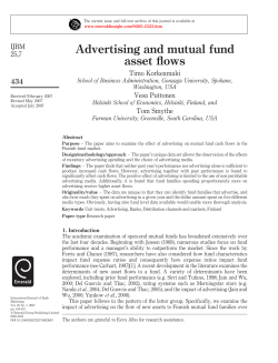 Advertising and mutual fund asset flows