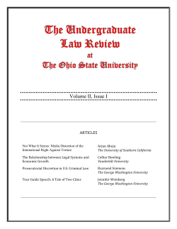 Volume II, Issue I - Ohio State Undergraduate Law Review