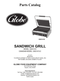 SANDWICH GRILL Parts Catalog