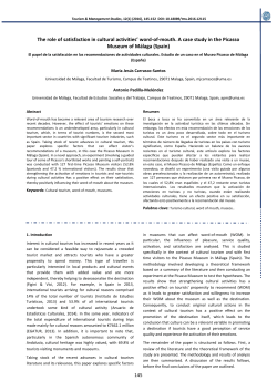 The role of satisfaction in cultural activities` word-of