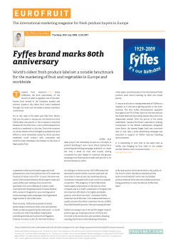 Fyffes brand marks 80th anniversary