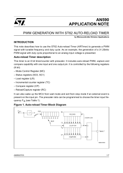 PWM generation with ST62 auto-reload timer