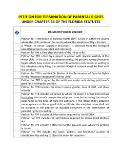 ADOPTION OF A MINOR CHILD BY A STEPPARENT OR RELATIVE