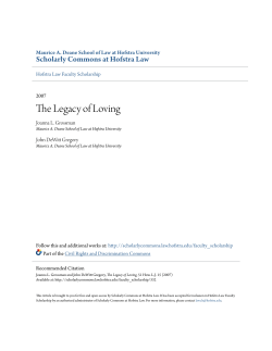 The Legacy of Loving - Scholarly Commons at Hofstra Law