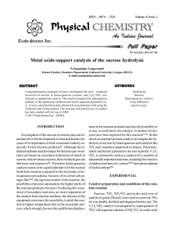 Metal oxide-support catalysis of the sucrose hydrolysis