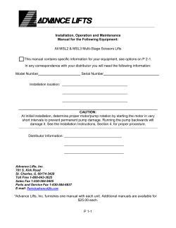 Installation, Operation and Maintenance Manual