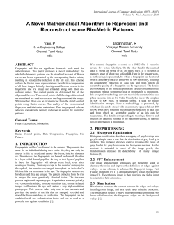 A Novel Mathematical Algorithm to Represent and Reconstruct