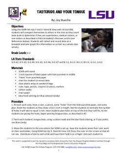 Taste Buds and Your Tongue - Louisiana State University