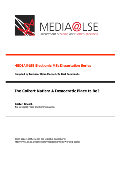 The Colbert Nation: A Democratic Place to Be?
