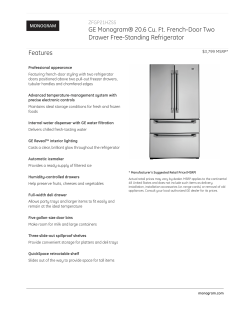 GE Monogram&reg; 20.6 Cu. Ft. French