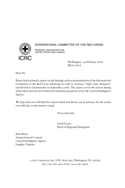 ICRC Report on the Treatment of Fourteen &ldquo;High Value Detainees&rdquo;