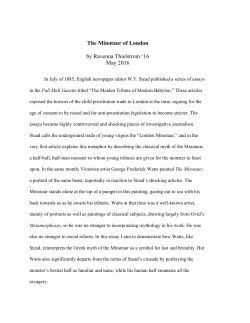 The Minotaur of London by Ravenna Thielstrom `16 May 2016