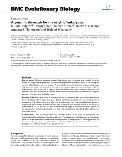 A genomic timescale for the origin of eukaryotes | SpringerLink