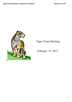 Open Cluster Meeting - Spring 2017.notebook