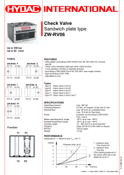 Check Valve Sandwich plate type ZW-RV06