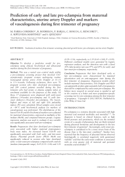 Prediction of early and late pre‐eclampsia from maternal