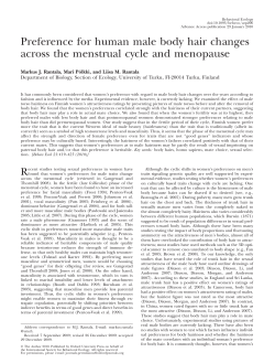 Preference for human male body hair changes across the menstrual