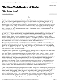 Read more - Christopher de Bellaigue