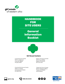 Handbook for Site Users - Girl Scouts of Western Ohio