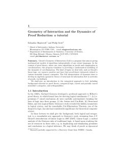 Geometry of Interaction and Dynamics of Proof Reduction: a tutorial.