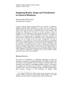 Imagining Reality: Image and Visualization in Classical Hinduism