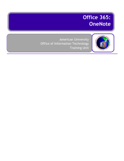 Office 365: OneNote - American University