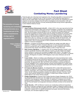 Fact Sheet Combating Money Laundering