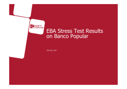 EBA Stress Test Results on Banco Popular