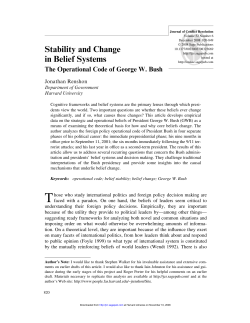 Stability and Change in Belief Systems