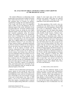 iii. analysis of urban and rural population growth at the regional level