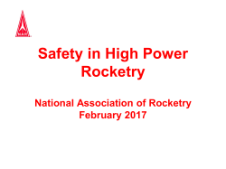 Safety in Sport Rocketry - National Association of Rocketry