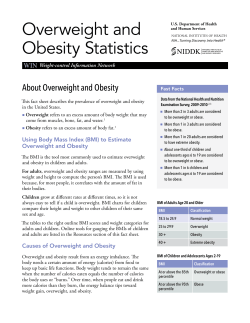 Overweight and Obesity Statistics