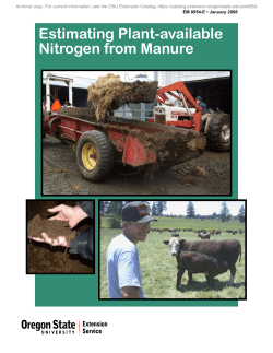 Estimating Plant-available Nitrogen from Manure