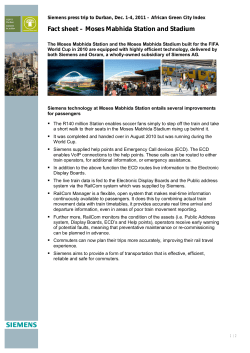 Factsheet: Moses Mabhida Station and Stadium