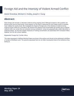 Foreign Aid and the Intensity of Violent Armed Conflict