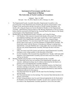 Departmental Bylaws - UNCG Biology