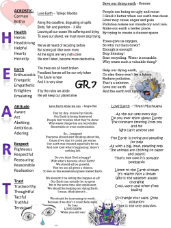 ACROSTIC- Carmen Botha Health Heroic Headstrong Helpful