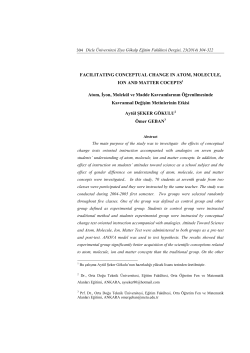 FACILITATING CONCEPTUAL CHANGE IN ATOM, MOLECULE