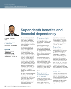 Super death benefits and financial dependency