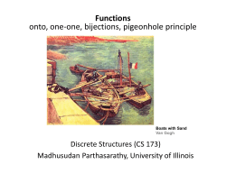 Functions onto, one-one, bijections, pigeonhole principle