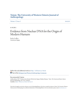 Evidence from Nuclear DNA for the Origin of Modern Humans
