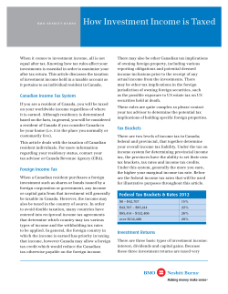 How Investment Income is Taxed